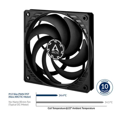 Arctic P12 Slim PWM PST Cabinet Fan (Single Pack)